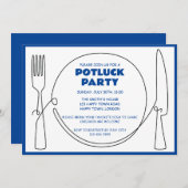 ZOLLBARE POTLUCK-PARTY EINLADUNG (Vorne/Hinten)