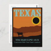 ZOLLBARE Texas Eclipse Postkarte (Vorne/Hinten)