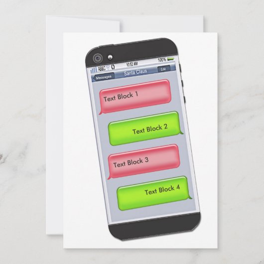 ZOLLBARE Weihnachtsworteinladung Einladung (Vorderseite)