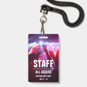 Zollbeamte | Alle Access Concert Pass Abzeichen Ausweis (Vorderseite mit Schlüsselband)