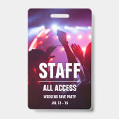 Zollbeamte | Alle Access Concert Pass Abzeichen Ausweis (Rückseite)
