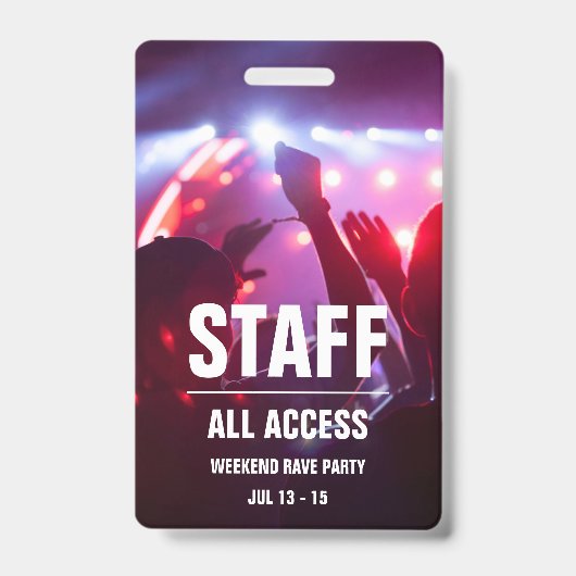 Zollbeamte | Alle Access Concert Pass Abzeichen Ausweis (Vorderseite)