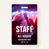 Zollbeamte | Alle Access Concert Pass Abzeichen Ausweis (Vorderseite)