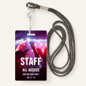 Zollbeamte | Alle Access Concert Pass Abzeichen Ausweis (Rückseite mit Schlüsselband)