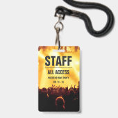 Zollbeamte | Alle Access Concert Pass Abzeichen Ausweis (Vorderseite mit Schlüsselband)