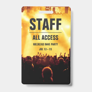 Zollbeamte | Alle Access Concert Pass Abzeichen Ausweis