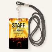 Zollbeamte | Alle Access Concert Pass Abzeichen Ausweis (Rückseite mit Schlüsselband)