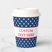 Zollbecher von Patriot mit amerikanischer Sternenf Pappbecher (Rückseite)