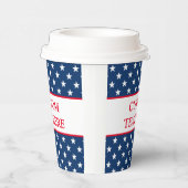 Zollbecher von Patriot mit amerikanischer Sternenf Pappbecher (Rechts)