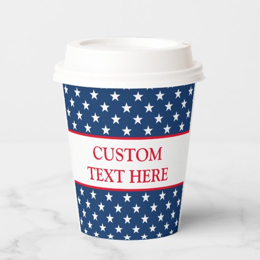 Zollbecher von Patriot mit amerikanischer Sternenf Pappbecher (Vorderseite)