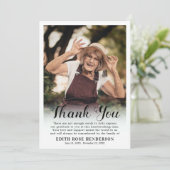 Zollbeerdigung von Fotos | Beileid White Dankeskarte (Stehend Vorderseite)