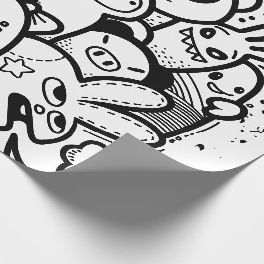 ZOLLBEWÄLTIGTES Wrackpapier Geschenkpapier (Ecke)