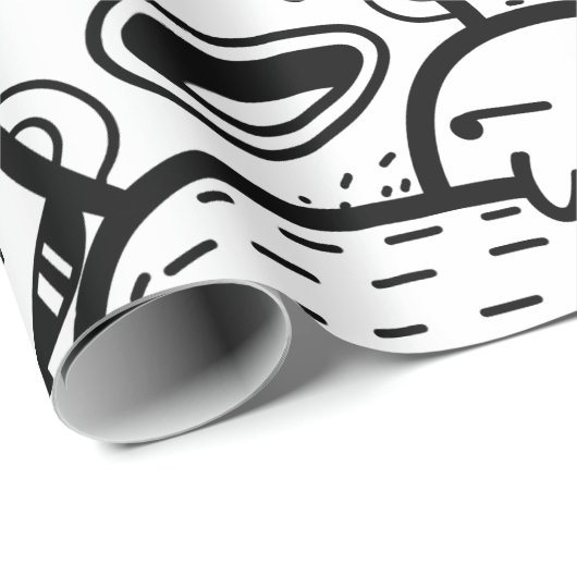 ZOLLBEWÄLTIGTES Wrackpapier Geschenkpapier (Rolleneckpunkt)