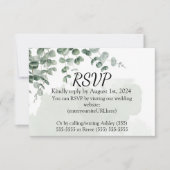 ZOLLBREITE GREENERY WEDING RSVP KARTE (Vorderseite)