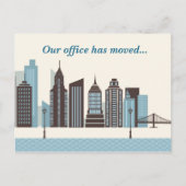 Zollbüros haben die moderne Skyline der Stadt verä Ankündigungspostkarte (Vorderseite)