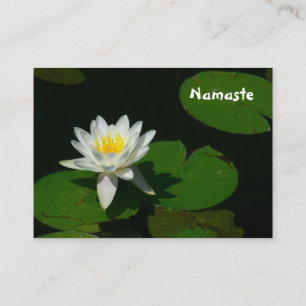 ZOLLBUSKARTE/WEISSE LOTUS-BLOSSOM/LILY PAD VISITENKARTE