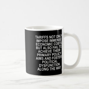 Zölle fördern politische Dysfunktion - Trump auf z Kaffeetasse