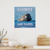 Zölle sind Steuern Handelskrieg Poster (Küche)