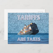 Zölle sind Steuern Handelskrieg Postkarte (Vorne/Hinten)