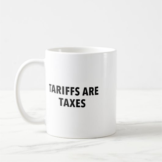 Zölle sind Steuern Kaffeetasse (Links)