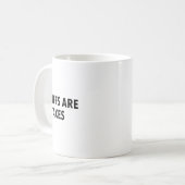 Zölle sind Steuern Kaffeetasse (Vorderseite Links)