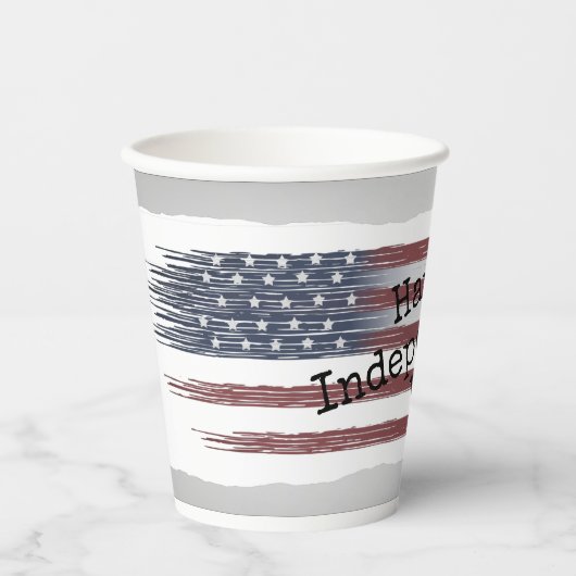 Zollfahndungsbecher des Tagesflugzeugs "Unabhängig Pappbecher (Vorderseite)