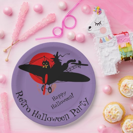 Zollfahne in Lila Papierfahnen des Flugzeugs Pappteller (Party)