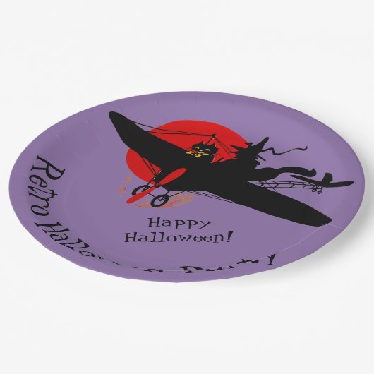 Zollfahne in Lila Papierfahnen des Flugzeugs Pappteller (Schrägansicht)