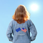Zollfahnen für Europa und die Staaten der Vereinig Jeansjacke