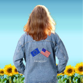 Zollfahnen für Europa und die Staaten der Vereinig Jeansjacke