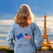 Zollfahnen für Europa und die Staaten der Vereinig Jeansjacke