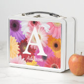 Zollformales Monogramm-Daisy-Metal-Lunch-Box Metall Brotdose (Beispiel)