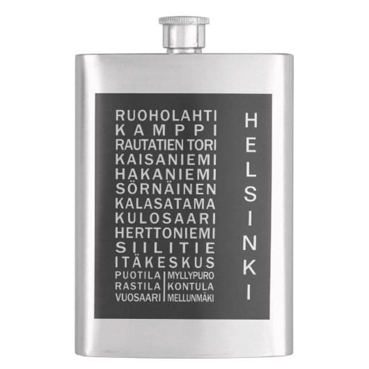 Zollformblatt Helsinki Metro Scroll Flachmann (Vorderseite)