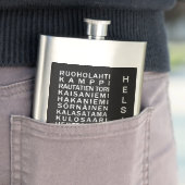 Zollformblatt Helsinki Metro Scroll Flachmann (Beispiel)
