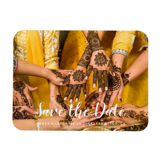 Zollfoto Indianerhenna Save the Date Magnet (Horizontal)