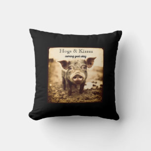Zollfreie Schweine & Küsse Ländlicher Charme Kissen