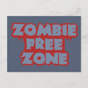 Zollfreie Zone der Zombie-Postkarte Postkarte