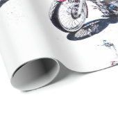 Zollgerechtes Schleifpapier für Motorräder Geschenkpapier (Rolleneckpunkt)