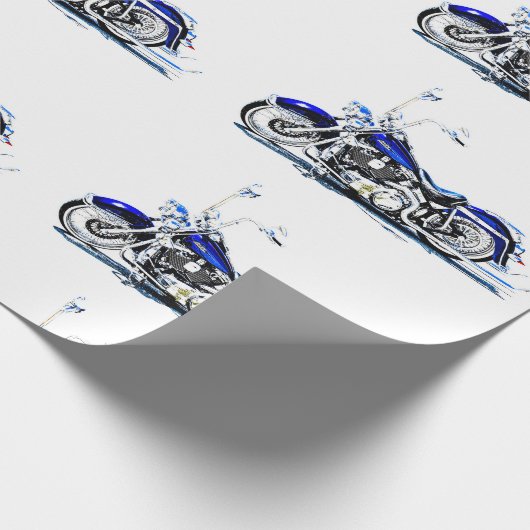 Zollgerechtes Schleifpapier für Motorräder Geschenkpapier (Ecke)