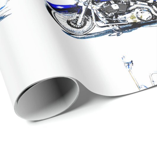 Zollgerechtes Schleifpapier für Motorräder Geschenkpapier (Rolleneckpunkt)