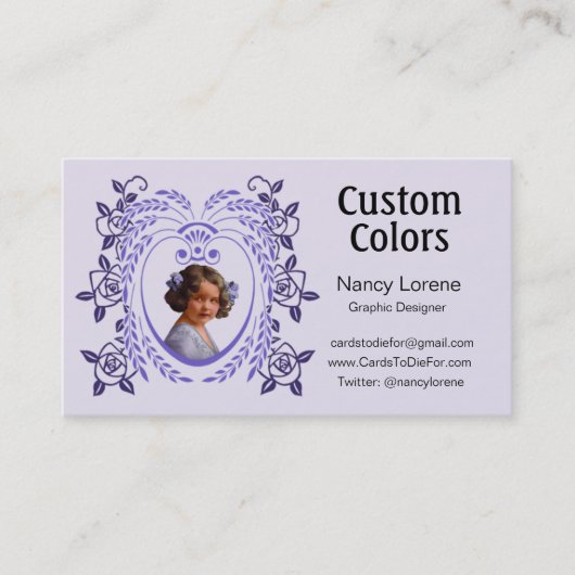 Zollie in Lila Visitenkarte (Vorderseite)