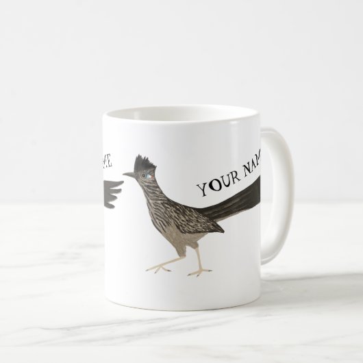 ZOLLISIERTE Roadrunner Roadrun Pencil Zeichnend Kaffeetasse (VorderseiteRechts)