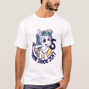ZOLLISIERTER NIEDLICHE GEBURTSTAG UNICORN CARTOON T-Shirt
