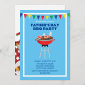 ZOLLKÄMPFLICHES VATER'S DAY GRILLEN PARTY EINLADUNG (Vorne/Hinten)