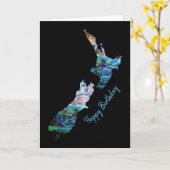 ZOLLKARTE NEUSEELAND PAUA BIRTHDAD KARTE (Gelbe Blume)