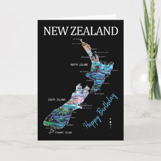 ZOLLKARTE "NEW ZEALAND MAP BIRTHDAY CARD" KARTE