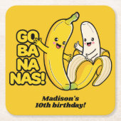 Zollkodex für niedliche Bananen Rechteckiger Pappuntersetzer (Vorderseite)