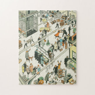 Zollkontrolle, lustiger Cartoon von Tony Sarg Puzzle