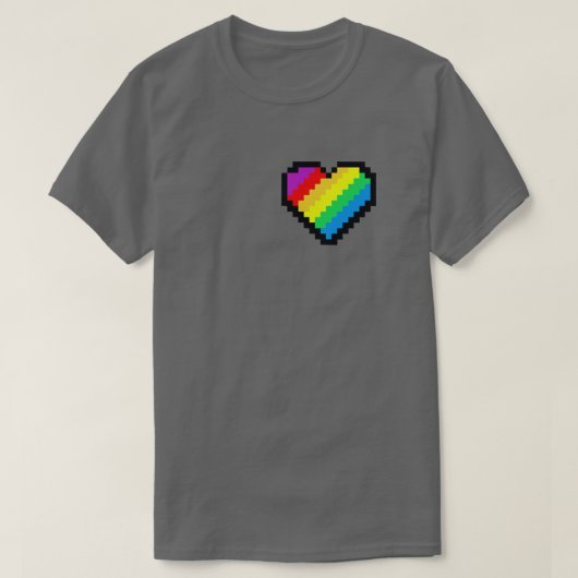 ZOLLKÜHLBARER RAINBOW HERZSCHLAG T-Shirt (Design vorne)