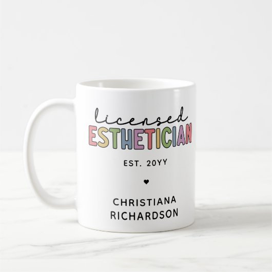 Zolllizenzierter Kosmetologe Kaffeetasse (Links)